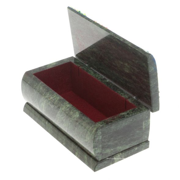 Шкатулка с росписью &amp;quot;Лето. Водопад&amp;quot; камень змеевик 15х7,5х6 см 127405