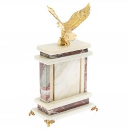 Часы "Орел" из мрамора и креноида