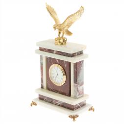 Часы "Орел" из мрамора и креноида