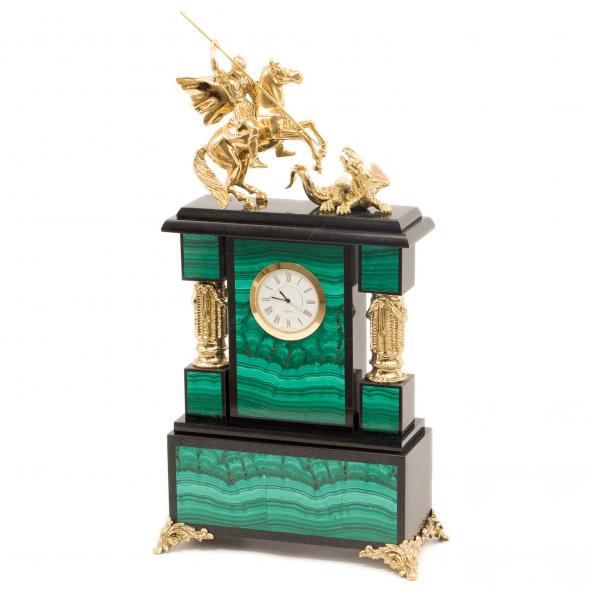 Часы &amp;quot;Георгий Победоносец&amp;quot; малахит 115037