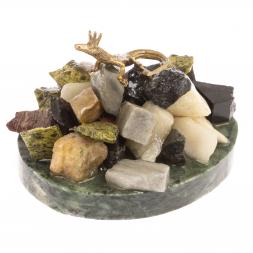 Сувенир &amp;quot;Ящерица на горке&amp;quot; из камня и бронзы