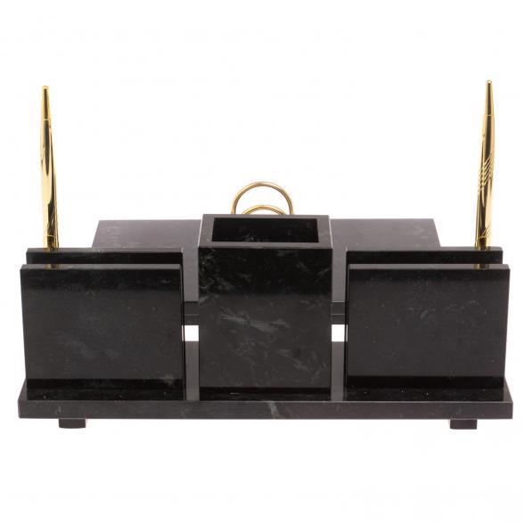 Настольный набор &amp;quot;Офисный&amp;quot; камень змеевик 126555