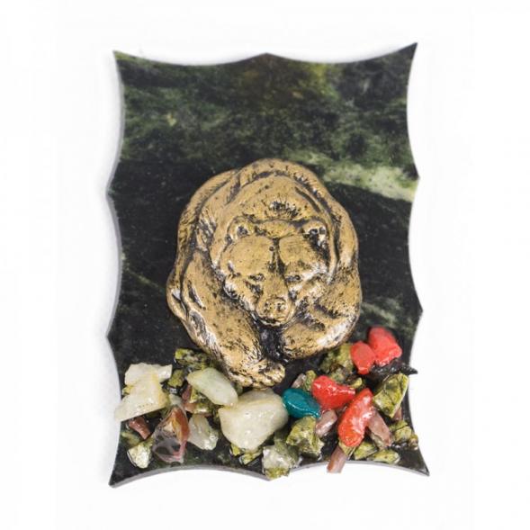 Магнит &amp;quot;Медведь&amp;quot; змеевик 118016