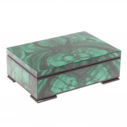 Шкатулка из малахита "Классика" 15х10х5,5 см