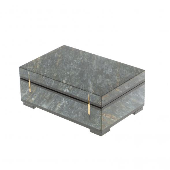 Шкатулка из камня уткинит (авантюрин) 10,5х7х4,5 см 127167