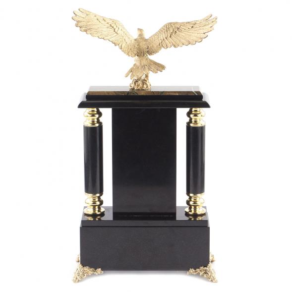 Каминные часы из камня с бронзой &amp;quot;Орел&amp;quot; 119783