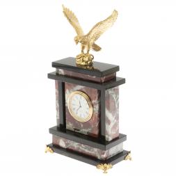 Часы "Орел" из креноида и змеевика