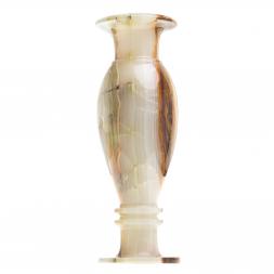 Декоративная ваза камень оникс круглая 10х30 см (4х12)