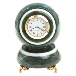 Сувенирные часы &amp;quot;Шар Антистресс&amp;quot; камень змеевик 9,5х9,5х13 см