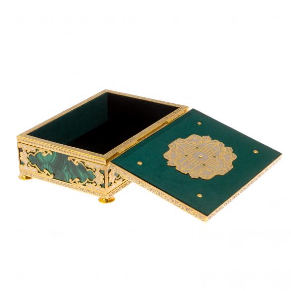 Малахитовая шкатулка &amp;quot;Гармония&amp;quot; Златоуст 125262