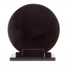 Диск из черного обсидиана 15 см (обсидиановое зеркало)