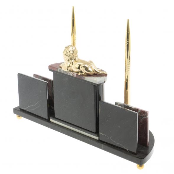 Письменный набор с визитницами &amp;quot;Лев&amp;quot; креноид 119693