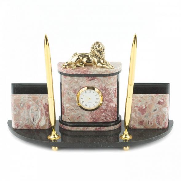 Письменный набор с визитницами &amp;quot;Лев&amp;quot; креноид 119693