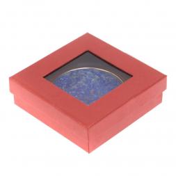 Зеркальце из афганского лазурита круглое цвет золото