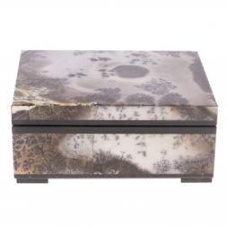 Каменная шкатулка из агата 10,5х7х4,5 см