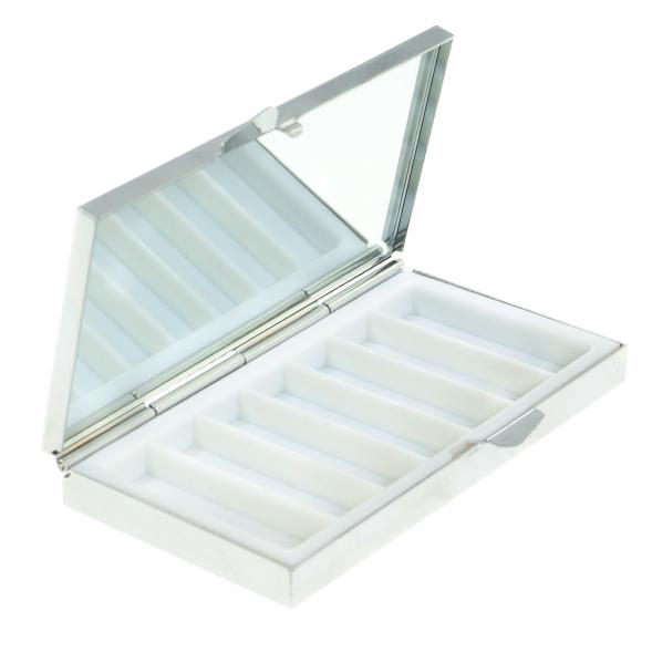 Таблетница на 7 отделений камень содалит серебристая 122443