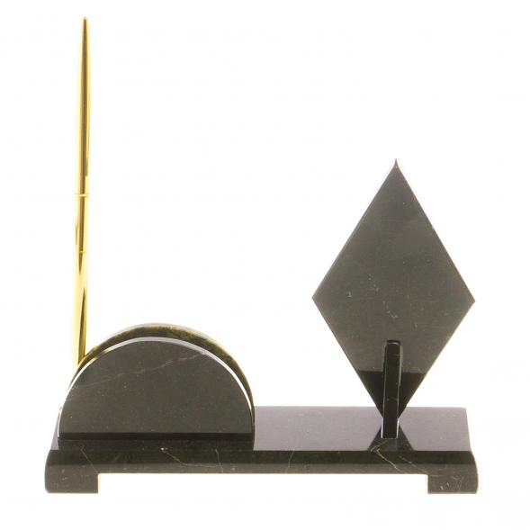 Мини-набор с часами &amp;quot;Ромб&amp;quot; камень змеевик 124746