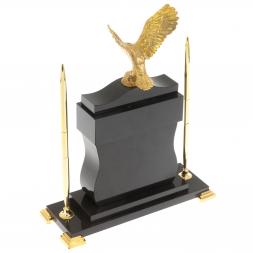 Настольный мини набор с ручками &amp;quot;Горный орёл&amp;quot; малахит