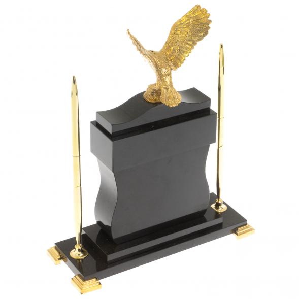 Настольный мини набор с ручками &amp;quot;Горный орёл&amp;quot; малахит 127885