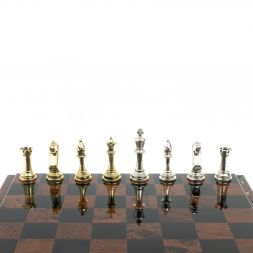 Шахматы &amp;quot;Стаунтон&amp;quot; доска из обсидиана 40х40 см