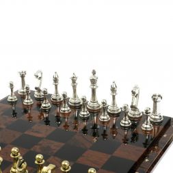 Шахматы &amp;quot;Стаунтон&amp;quot; доска из обсидиана 40х40 см