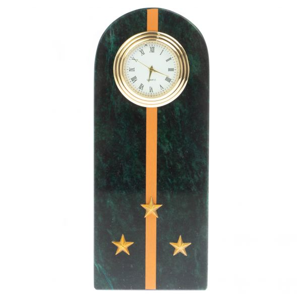 Часы &amp;quot;Погон старший лейтенант МЧС&amp;quot; камень змеевик 129023