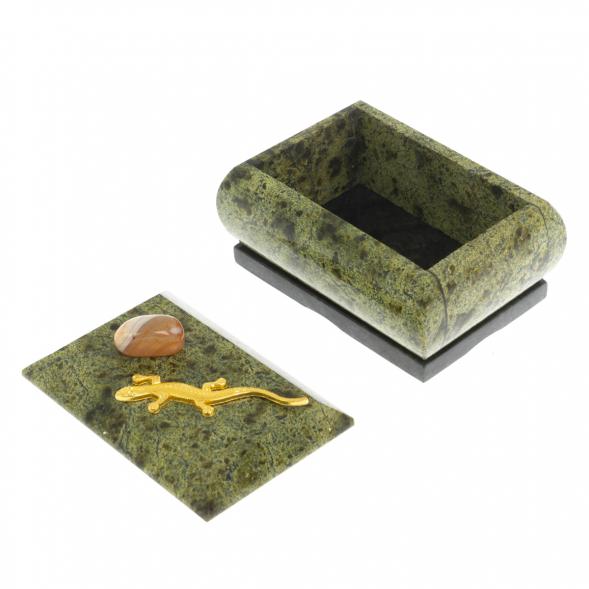 Шкатулка с ящерицей 8,5х6,5х5 см 129454