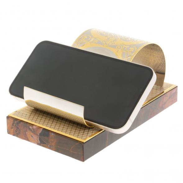 Подставка под телефон &amp;quot;Герб России&amp;quot; из яшмы Златоуст 130053