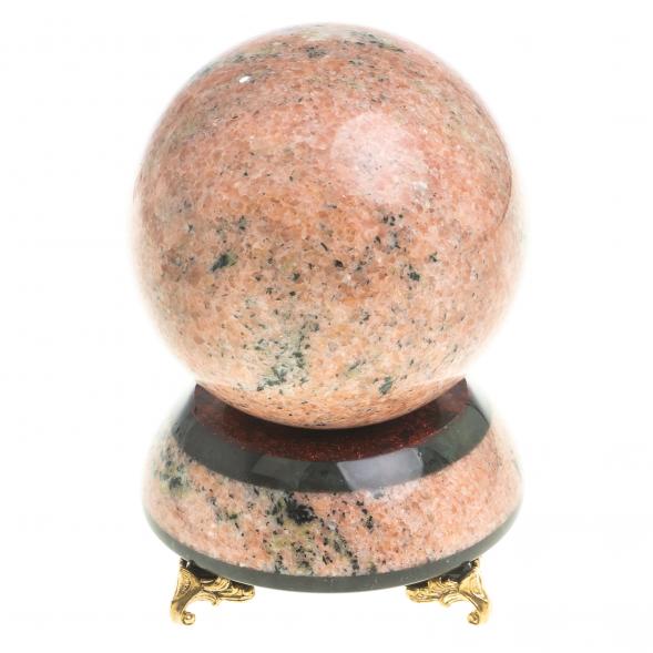 Сувенирные часы &amp;quot;Шар Антистресс&amp;quot; розовый мрамор 9х9х14 см 123604