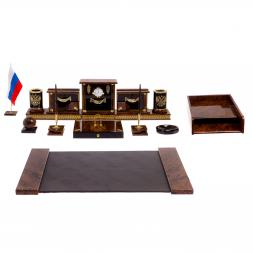 Настольный набор из обсидиана "Королевский"