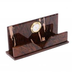 Настольная визитница из обсидиана