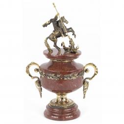 Кубок из камня и бронзы "Георгий Победоносец" лемезит