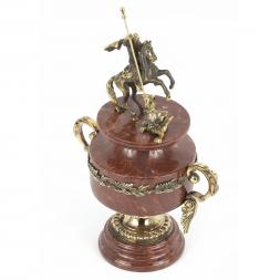 Кубок из камня и бронзы "Георгий Победоносец" лемезит