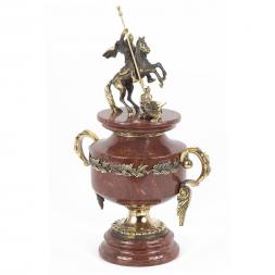 Кубок из камня и бронзы "Георгий Победоносец" лемезит