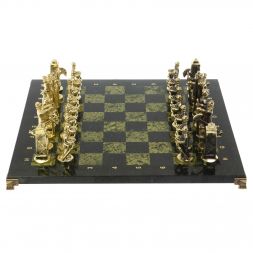 Шахматы настольные &amp;quot;Нефтяники&amp;quot; 44х44 см змеевик