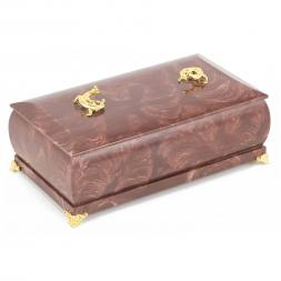 Шкатулка &amp;quot;Дуэт&amp;quot; камень лемезит 19х10х7 см