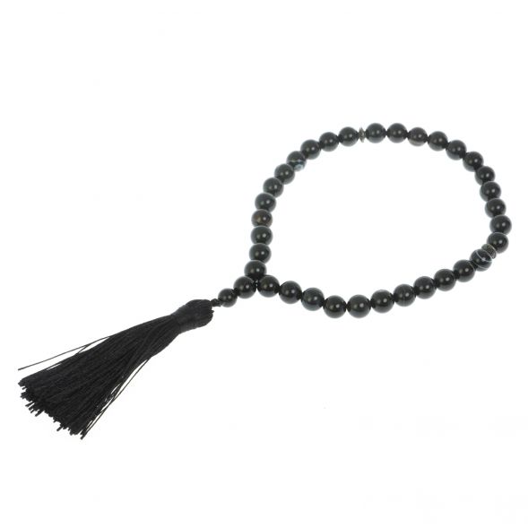 Четки из камня черный агат 35 бусин 128577