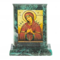 Икона настольная Семистрельная малая змеевик 7,5х6,5х8 см
