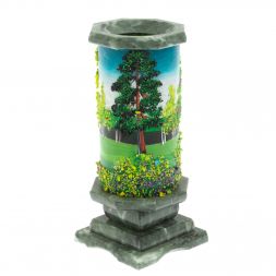 Ваза "Лето" из змеевика 8х8х17,5 см