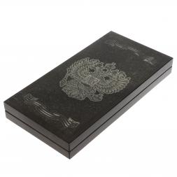 Нарды каменные &amp;quot;Герб РФ&amp;quot; из габбро-диабаза