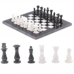 Настольные шахматы "Классические" камень мрамор 25х25 см