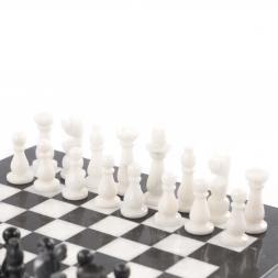 Настольные шахматы "Классические" камень мрамор 25х25 см