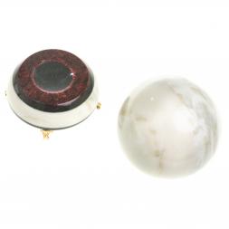 Шар антистресс 10,5 см из мрамора газган на подставке