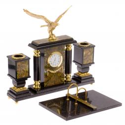 Настольный набор "Орел" офиокальцит бронза