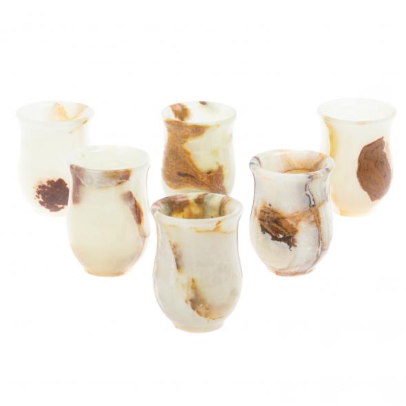 Набор стопок из оникса 60 мл в футляре 6 шт 5,2х7 см (2х3) 126477