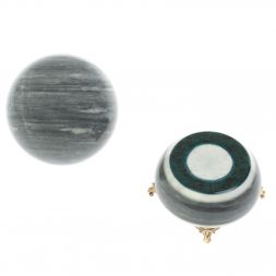 Шар 9,5 см на подставке из серого мрамора 9,5х9,5х14 см