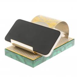 Подставка под телефон "Герб России" из малахита Златоуст