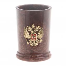 Карандашница из лемезита &amp;quot;Герб РФ&amp;quot;