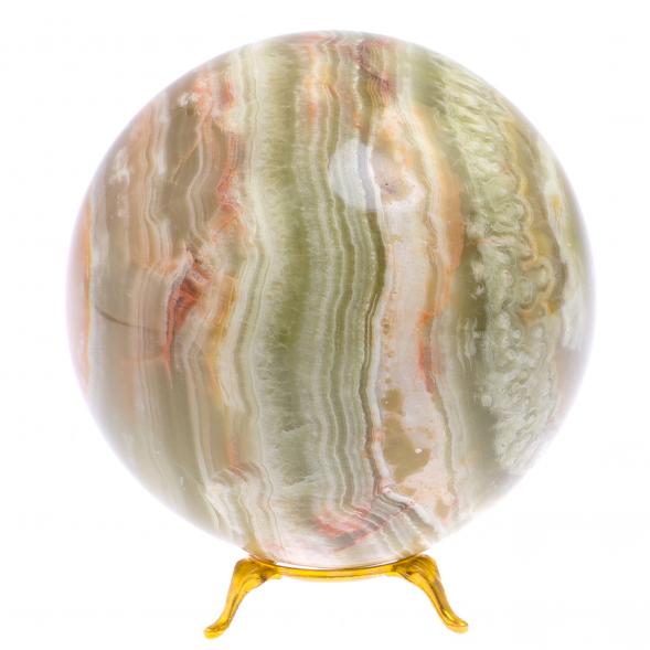 Шар из оникса зелено-коричневый 12,5 см (5) 125652