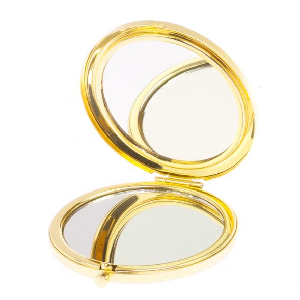 Зеркало круглое из камня пегматит цвет золото 126561